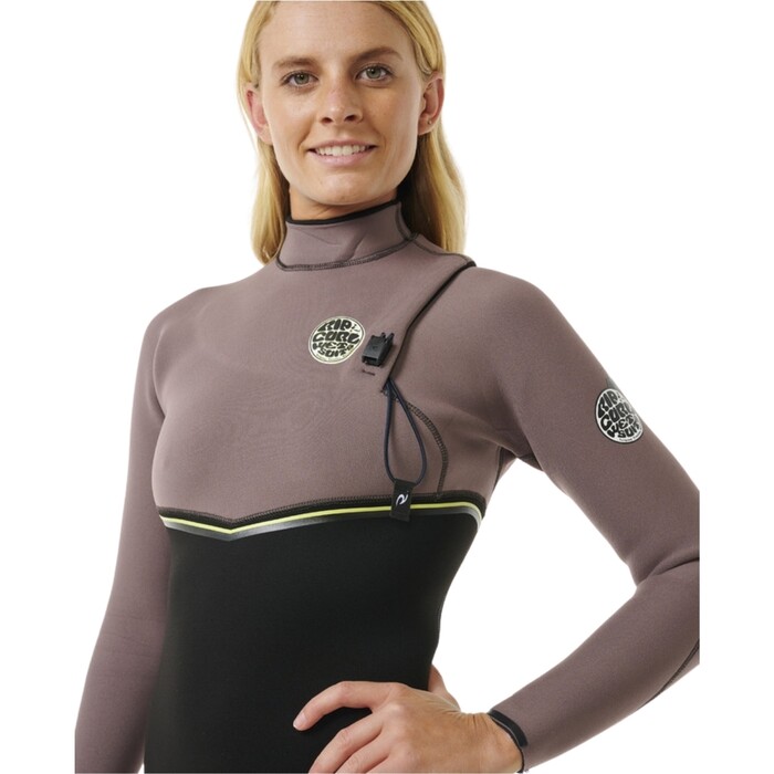 2024 Rip Curl Womens E-Bomb 3/2mm Zip Free Wetsuit 14MWFS - Eggplant